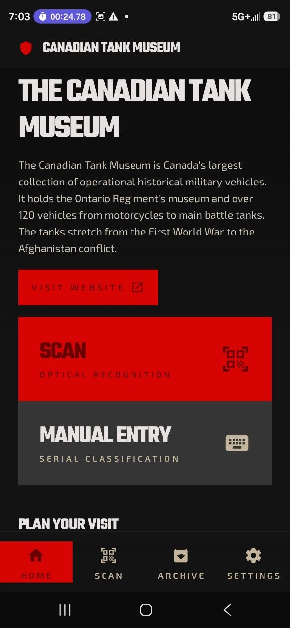 Canadian Tank Museum app