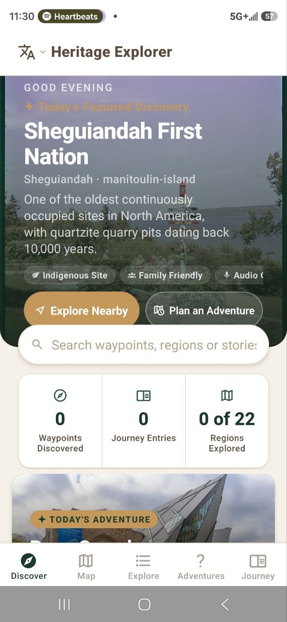 Heritage Explorer — today's featured discovery