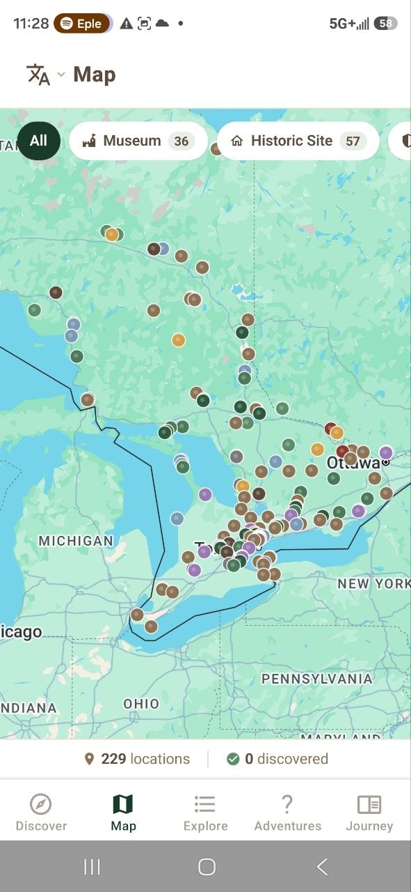 Heritage Explorer — map of heritage sites across Ontario